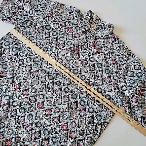 Go Barefoot Quarter Button Hawaiian Shirt Collared Short Sleeve Resort Travel - Picture 7 of 12